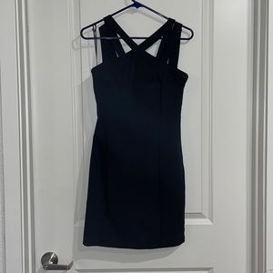 Formal, black mini dress.